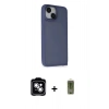 MARSİLYAN™- iPhone 14 Kılıf Atlas Form - Siyah Joko Magic 5D Hayalet Cam + PVD Metal Kamera Lens - GS