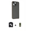 MARSİLYAN™- iPhone 14 Kılıf Atlas Form - Siyah Joko Magic 5D Hayalet Cam + PVD Metal Kamera Lens - GS