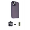 MARSİLYAN™- iPhone 14 Kılıf Atlas Form - Siyah Joko Magic 5D Hayalet Cam + PVD Metal Kamera Lens - SH
