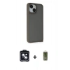 MARSİLYAN™- iPhone 14 Kılıf Atlas Form - Siyah Joko Magic 5D Hayalet Cam + PVD Metal Kamera Lens - SH
