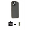 MARSİLYAN™- iPhone 14 Kılıf Atlas Form - Siyah Joko Magic 5D Hayalet Cam + PVD Metal Kamera Lens - TU