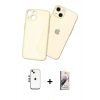 MARSİLYAN™- iPhone 14 Kılıf Atlas Minimal Prime - Siyah Bilvis 3D Mat Cam Ekran Koruyucu + Shine Kamera Lens - GS