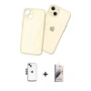 MARSİLYAN™- iPhone 14 Kılıf Atlas Minimal Prime - Siyah Bilvis 3D Mat Cam Ekran Koruyucu + Shine Kamera Lens - SH