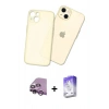 MARSİLYAN™- iPhone 14 Kılıf Atlas Minimal Prime - Siyah Bilvis 5in1 3D Magic Cam Ekran Koruyucu + Mor Raze Metal Kamera Lens