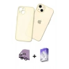 MARSİLYAN™- iPhone 14 Kılıf Atlas Minimal Prime - Siyah Bilvis 5in1 3D Magic Cam Ekran Koruyucu + Raze Metal Kamera Lens - GS