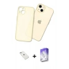 MARSİLYAN™- iPhone 14 Kılıf Atlas Minimal Prime - Siyah Bilvis 5in1 3D Magic Cam Ekran Koruyucu + Diamond Kamera Lens - SABE