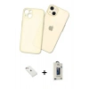 MARSİLYAN™- iPhone 14 Kılıf Atlas Minimal Prime - Siyah Bilvis Hayalet Cam Ekran Koruyucu + Diamond Kamera Lens - PE