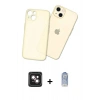 MARSİLYAN™- iPhone 14 Kılıf Atlas Minimal Prime - Siyah Joko Magic 5D Cam + PVD Metal Kamera Lens - PE