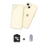 MARSİLYAN™- iPhone 14 Kılıf Atlas Minimal Prime - Siyah Joko Magic 5D Cam + PVD Metal Kamera Lens - YL