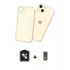 MARSİLYAN™- iPhone 14 Kılıf Atlas Minimal Prime - Siyah Joko Magic 5D Hayalet Cam + PVD Metal Kamera Lens - YL