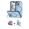 MARSİLYAN™- iPhone 14 Kılıf Çekirdek Klasik - Şeffaf Royal Nano Ekran Koruyucu + Raze Metal Kamera Lens - MR