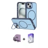 MARSİLYAN™- iPhone 14 Kılıf Çekirdek Klasik - Siyah Bilvis 5in1 3D Magic Cam Ekran Koruyucu + Raze Metal Kamera Lens - GS