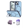 MARSİLYAN™- iPhone 14 Kılıf Çekirdek Klasik - Siyah Bilvis 5in1 3D Magic Cam Ekran Koruyucu + Raze Metal Kamera Lens - SH