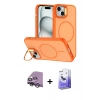 MARSİLYAN™- iPhone 14 Kılıf Çekirdek Klasik - Siyah Bilvis 5in1 5D Magic Hayalet Cam Ekran Koruyucu + Raze Metal Kamera Lens - GS