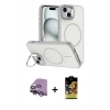 MARSİLYAN™- iPhone 14 Kılıf Çekirdek Klasik - Siyah Buffer Cam Ekran Koruyucu + Raze Metal Kamera Lens - GS