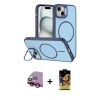 MARSİLYAN™- iPhone 14 Kılıf Çekirdek Klasik - Siyah Buffer Cam Ekran Koruyucu + Raze Metal Kamera Lens - KI
