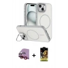 MARSİLYAN™- iPhone 14 Kılıf Çekirdek Klasik - Siyah Buffer Cam Ekran Koruyucu + Raze Metal Kamera Lens - KI