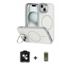 MARSİLYAN™- iPhone 14 Kılıf Çekirdek Klasik - Siyah Joko Magic 5D Hayalet Cam + PVD Metal Kamera Lens - TU