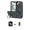 MARSİLYAN™- iPhone 14 Kılıf Çekirdek Klasik - Siyah Joko Magic 5D Hayalet Cam + PVD Metal Kamera Lens - TU