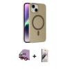MARSİLYAN™- iPhone 14 Kılıf Çekirdek Modern Prime - Siyah Bilvis 3D Mat Cam Ekran Koruyucu + Raze Metal Kamera Lens - KI