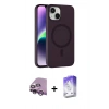 MARSİLYAN™- iPhone 14 Kılıf Çekirdek Modern Prime - Siyah Bilvis 5in1 3D Magic Cam Ekran Koruyucu + Raze Metal Kamera Lens - MR