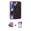 MARSİLYAN™- iPhone 14 Kılıf Çekirdek Modern Prime - Siyah Bilvis 5in1 3D Magic Cam Ekran Koruyucu + Raze Metal Kamera Lens - KI