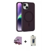 MARSİLYAN™- iPhone 14 Kılıf Çekirdek Modern Prime - Siyah Bilvis Hayalet Cam Ekran Koruyucu + Raze Metal Kamera Lens - KI