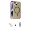 MARSİLYAN™- iPhone 14 Kılıf Çekirdek Modern Prime - Siyah Joko Magic 5D Cam + Diamond Kamera Lens - KI