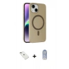 MARSİLYAN™- iPhone 14 Kılıf Çekirdek Modern Prime - Siyah Joko Magic 5D Cam + Diamond Kamera Lens - YL
