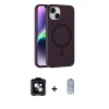 MARSİLYAN™- iPhone 14 Kılıf Çekirdek Modern Prime - Siyah Joko Magic 5D Cam + PVD Metal Kamera Lens - GS