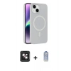 MARSİLYAN™- iPhone 14 Kılıf Çekirdek Modern Prime - Siyah Joko Magic 5D Cam + PVD Metal Kamera Lens - PE