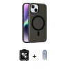 MARSİLYAN™- iPhone 14 Kılıf Çekirdek Modern Prime - Siyah Joko Magic 5D Cam + PVD Metal Kamera Lens - TU