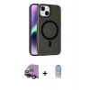 MARSİLYAN™- iPhone 14 Kılıf Çekirdek Modern Prime - Siyah Joko Magic 5D Cam + Raze Metal Kamera Lens - SH