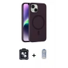 MARSİLYAN™- iPhone 14 Kılıf Çekirdek Modern Prime - Siyah Joko Magic 5D Cam + PVD Metal Kamera Lens - SH