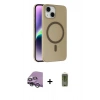 MARSİLYAN™- iPhone 14 Kılıf Çekirdek Modern Prime - Siyah Joko Magic 5D Hayalet Cam + Raze Metal Kamera Lens - GS