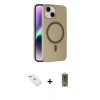 MARSİLYAN™- iPhone 14 Kılıf Çekirdek Modern Prime - Siyah Joko Magic 5D Hayalet Cam + Diamond Kamera Lens - PE