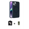 MARSİLYAN™- iPhone 14 Kılıf Çekirdek Modern Prime - Siyah Joko Magic 5D Hayalet Cam + PVD Metal Kamera Lens - TU
