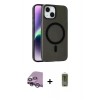 MARSİLYAN™- iPhone 14 Kılıf Çekirdek Modern Prime - Siyah Joko Magic 5D Hayalet Cam + Raze Metal Kamera Lens - MR