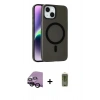MARSİLYAN™- iPhone 14 Kılıf Çekirdek Modern Prime - Siyah Joko Magic 5D Hayalet Cam + Raze Metal Kamera Lens - SH