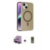 MARSİLYAN™- iPhone 14 Kılıf Çekirdek Modern Prime - Siyah Joko Magic 5D Hayalet Cam + Raze Metal Kamera Lens - SH