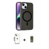 MARSİLYAN™- iPhone 14 Kılıf Çekirdek Modern Prime - Siyah Joko Magic 5D Hayalet Cam + Shine Kamera Lens - GD