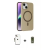 MARSİLYAN™- iPhone 14 Kılıf Çekirdek Modern Prime - Siyah Joko Magic 5D Hayalet Cam + Shine Kamera Lens - GD