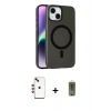 MARSİLYAN™- iPhone 14 Kılıf Çekirdek Modern Prime - Siyah Joko Magic 5D Hayalet Cam + Shine Kamera Lens - KI