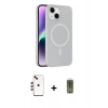 MARSİLYAN™- iPhone 14 Kılıf Çekirdek Modern Prime - Siyah Joko Magic 5D Hayalet Cam + Shine Kamera Lens - KI