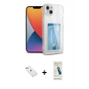 MARSİLYAN™- iPhone 14 Kılıf Doruk Klasik Koleksiyonu - Şeffaf Pasifik Cam Ekran Koruyucu + Diamond Kamera Lens - PE