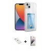 MARSİLYAN™- iPhone 14 Kılıf Doruk Klasik Koleksiyonu - Siyah Bilvis 3D Mat Cam Ekran Koruyucu + Diamond Kamera Lens - YL
