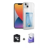 MARSİLYAN™- iPhone 14 Kılıf Doruk Klasik Koleksiyonu - Siyah Bilvis 5in1 5D Magic Hayalet Cam Ekran Koruyucu + PVD Metal Kamera Lens - YL