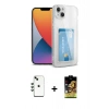 MARSİLYAN™- iPhone 14 Kılıf Doruk Klasik Koleksiyonu - Siyah Buffer Cam Ekran Koruyucu + Shine Kamera Lens - YL