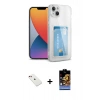MARSİLYAN™- iPhone 14 Kılıf Doruk Klasik Koleksiyonu - Siyah Buffer Hayalet Cam Ekran Koruyucu + Diamond Kamera Lens - KI