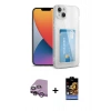 MARSİLYAN™- iPhone 14 Kılıf Doruk Klasik Koleksiyonu - Siyah Buffer Hayalet Cam Ekran Koruyucu + Raze Metal Kamera Lens - MR